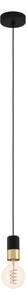 Eglo 31075 - Lampadario a sospensione con filo CALARI 1xE27/40W/230V nero/oro