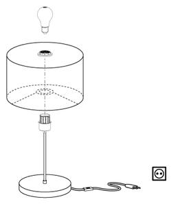 Eglo 31631 - Lampada da tavolo MASERLO 1xE27/60W/230V