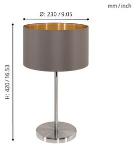 Eglo 31631 - Lampada da tavolo MASERLO 1xE27/60W/230V