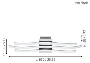 Eglo 31995 - Plafoniera LED RONCADE LED/26W/230V