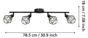 Eglo 55301 - Faretto LED ZAPATA 4xG9/3W/230V nero