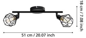 Eglo 32766 - Luce Spot a LED ZAPATA 2xG9/3W/230V