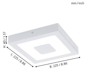 Eglo 96488 - Plafoniera LED da bagno IPHIAS LED/16,5W/230V