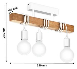 Eglo 33166 - Lampadario fisso TOWNSHEND 3xE27/60W/230V