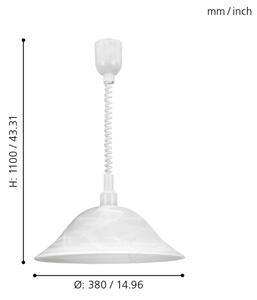 Eglo 3355 - Lampadario ALESSANDRA 1xE27/60W/230V