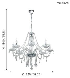 Eglo 39101 - Lampadario BASILANO 1 8xE14/40W/230V