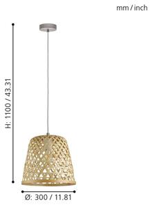 Eglo 43113 - Lampadario a sospensione con filo KIRKCOLM 1xE27/60W/230V