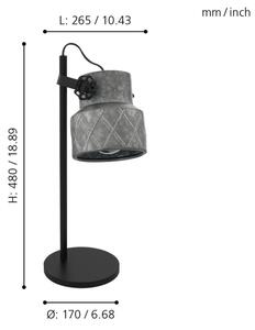 Eglo 39857 - Lampada da tavolo HILCOTT 1xE27/40W/230V