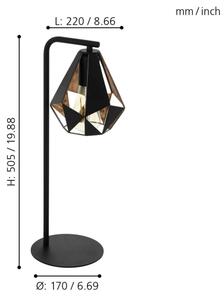 Eglo 43058 - Lampada da tavolo CARLTON 1xE27/60W/230V