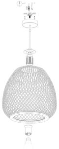 Eglo 43261 - Lampadario a sospensione con filo DEMBLEBY 1xE27/40W/230V