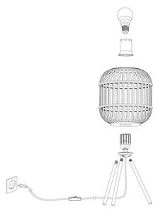 Eglo 43218 - Lampada da tavolo BORDESLEY 1xE27/28W/230V