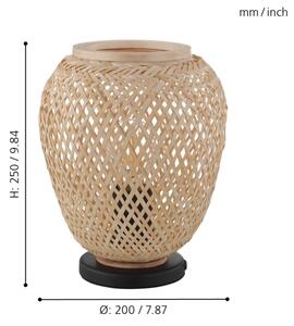 Eglo 43263 - Lampada da tavolo DEMBLEBY 1xE27/40W/230V