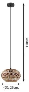Eglo 43269 - Lampadario a sospensione con filo DONDARRION 1xE27/40W/230V