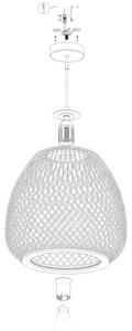 Eglo 43265 - Lampadario a sospensione con filo DEMBLEBY 1 1xE27/40W/230V