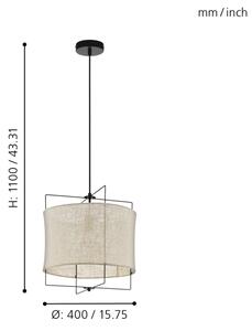 Eglo 79644 - Lampada a sospensione con cavo BRIDEKIRK 1xE27/40W/230V