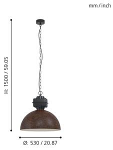 Eglo 43299 - Lampadario a sospensione con catena ROCKINGHAM 1xE27/40W/230V