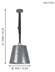 Eglo 43405 - Lampadario a sospensione con filo CHERTSEY 1xE27/60W/230V