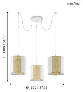 Eglo 43403 - Lampadario a sospensione con filo ARNHEM 3xE27/40W/230V ragno