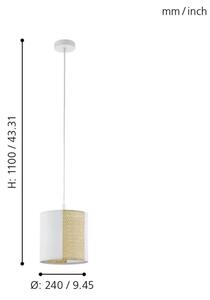 Eglo 43401 - Lampadario a sospensione con filo ARNHEM 1xE27/40W/230V