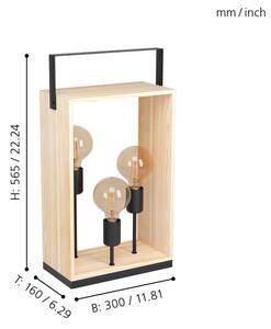 Eglo 43416 - Lampada da tavolo FAMBOROUGH 3xE27/40W/230V