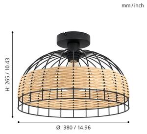 Eglo 43398 - Plafoniera ANWICK 1xE27/60W/230V