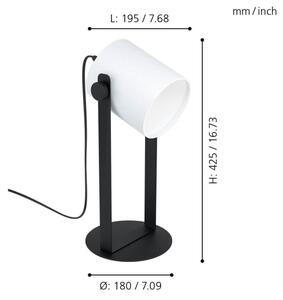 Eglo 43428 - Lampada da tavolo HORNWOOD 1 1xE27/28W/230V