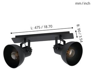 Eglo 43432 - Luce Spot BARNSTAPLE 2 2xE27/40W/230V