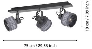 Eglo 43446 - Faretto TURROCK 3xE27/28W/230V