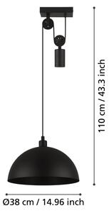 Eglo 43435 - Lampadario a sospensione con filo WINKWORTH 1 1xE27/40W/230V