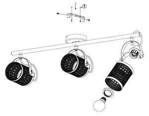 Eglo 43495 - Luce Spot RUSCOMB 3xE27/10W/230V