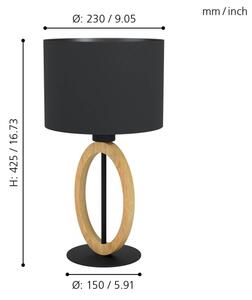 Eglo 43569 - Lampada da tavolo BASILDON 1xE27/40W/230V