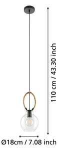 Eglo 43617 - Lampada a sospensione RODING su cavo 1xE27/40W/230V