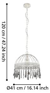 Eglo 43587 - Lampadario su corda STEELEVILLE 1xE27/40W/230V