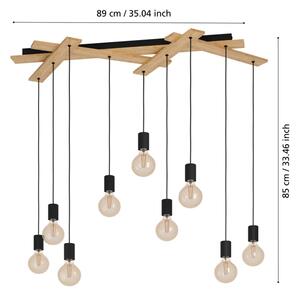 Eglo 43641 - Lampadario su corda MONMOUNT 9xE27/40W/230V