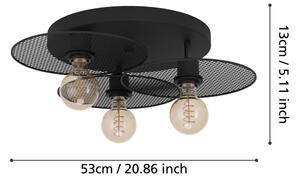 Eglo 43728 - Plafoniera IKESTON 3xE27/40W/230V