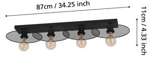 Eglo 43729 - Plafoniera IKESTON 4xE27/40W/230V