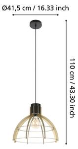 Eglo 43767 - Lampadario a sospensione con filo STILLINGTON 1xE27/40W/230V oro
