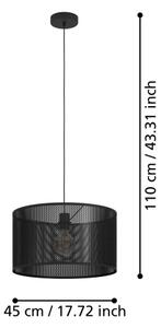 Eglo 43795 - Lampadario a sospensione con filo MANBY 1xE27/40W/230V