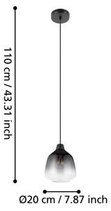 Eglo 43821 - Lampadario a sospensione con filo SEDBERGH 1xE27/40W/230V