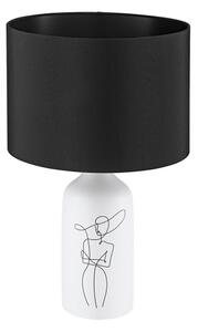 Eglo 43824 - Lampada da tavolo VINOZA 1xE27/40W/230V nero/bianco
