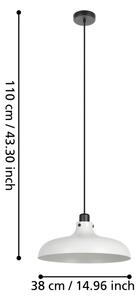 Eglo 43825 - Lampadario a sospensione con filo MATLOCK 1xE27/40W/230V