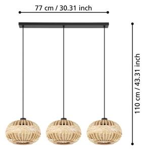 Eglo 43863 - Lampadario a sospensione con filo AMSFIELD 3xE27/40W/230V