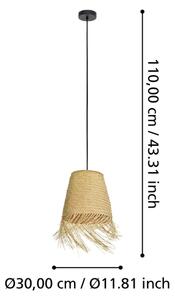 Eglo 43871 - Lampadario a sospensione con filo AYCLIFFE 1xE27/40W/230V