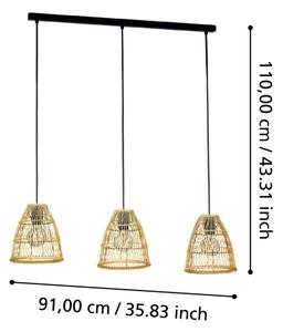 Eglo 43867 - Lampadario a sospensione AYESGARTH 3xE27/40W/230V