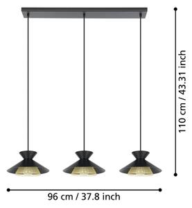 Eglo 43886 - Lampadario a sospensione con filo GRIZEDALE 3xE27/40W/230V