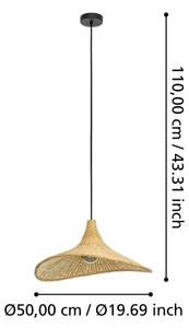Eglo 43869 - Lampadario a sospensione con filo HAXEY 1xE27/40W/230V