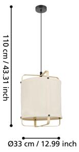 Eglo 43874 - Lampadario a sospensione con filo SURFLEET 1xE27/40W/230V