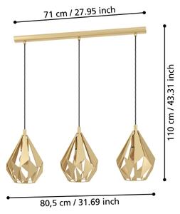 Eglo 43909 - Lampadario a sospensione con filo CARLTON 3xE27/60W/230V