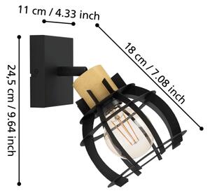 Eglo 43926 - Faretto da parete STILLINGTON 1xE27/40W/230V