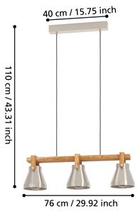 Eglo 43952 - Lampadario a sospensione con filo CAWTON 3xE27/40W/230V